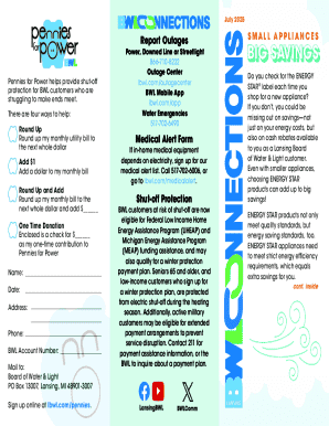 BWL Outage and Energy Assistance Form