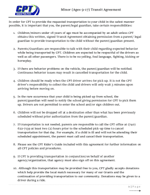 Minor Transit Agreement