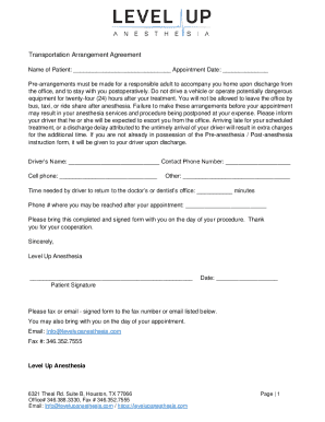 Transportation Arrangement Agreement