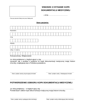 Medical Documentation Copy Request Form