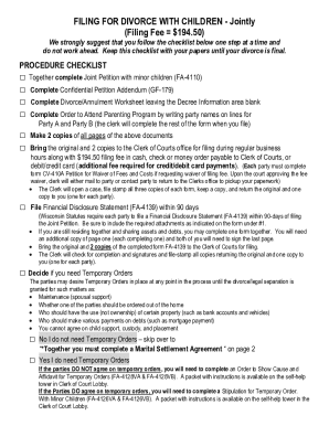 Wisconsin Joint Petition for Divorce with Minor Children