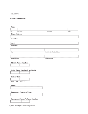 2026 Brooklyn Community Board Application