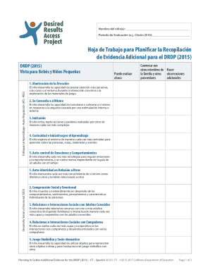 DRDP 2015 Evaluation Worksheet