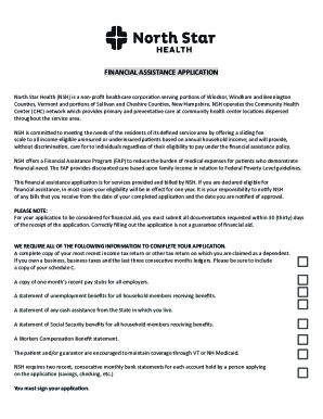 Financial Assistance Application