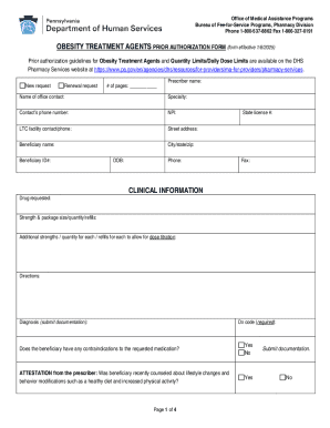 Obesity Treatment Agents Prior Authorization Form