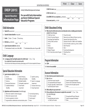 DRDP (2015) Special Education Information Page