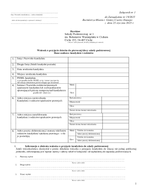 Poland School Admission Application Form