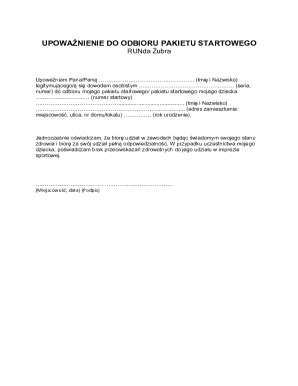 Authorization to Receive Starter Package