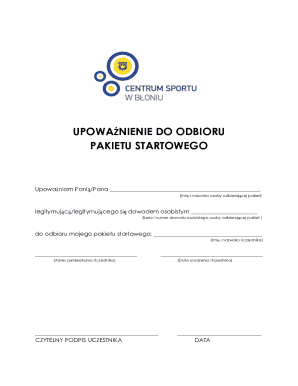 Authorization to Receive Starter Package