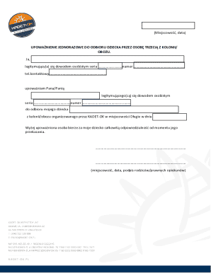One-Time Authorization for Child Pickup