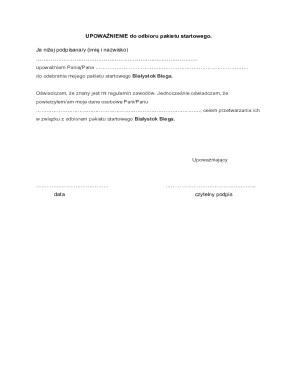 Authorization to Receive Starter Package