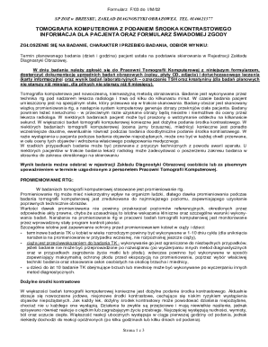 Tomography Consent Form