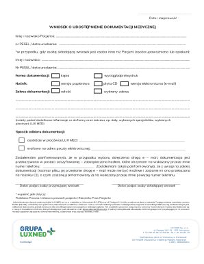Medical Documentation Request Form