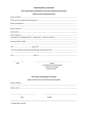 Legal Representative Form