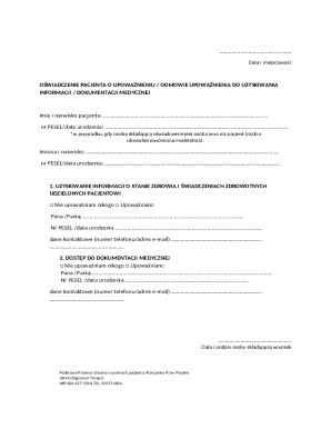 Patient Authorization Form