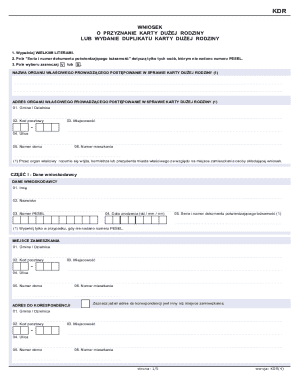 Poland Large Family Card Application