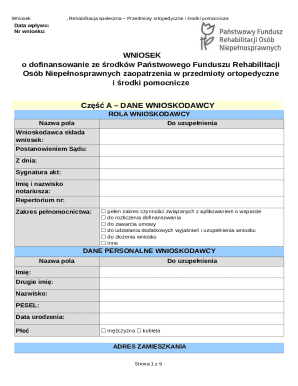 Orthopedic and Assistive Device Funding Application