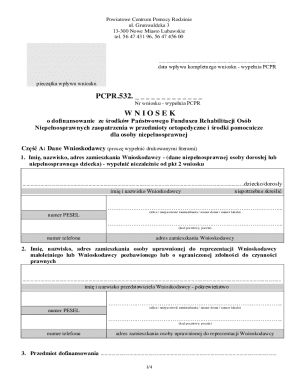 PFRON Grant Application Form