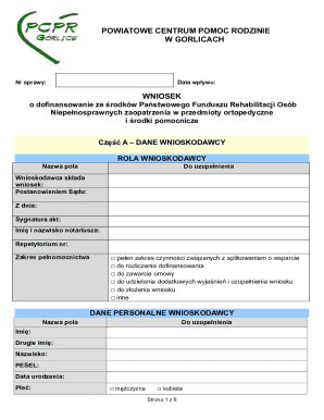 Poland Orthopedic Aid Funding Application