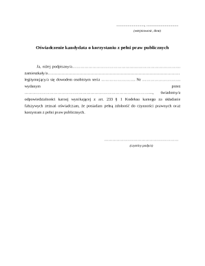 Candidate Declaration of Full Public Rights