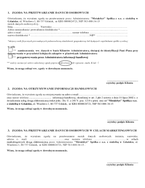 Data Processing Consent Form
