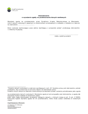 Consent Form for Personal Data Processing