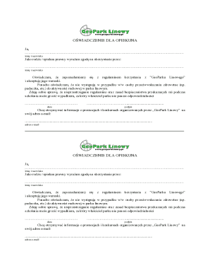 Guardian Consent Form for GeoPark Linowy