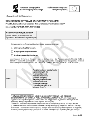 EU SME Status Declaration Form