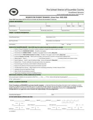 Request for Student Transfer