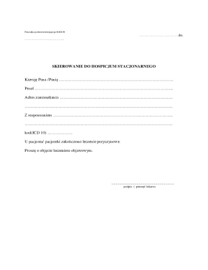 Hospice Referral Form