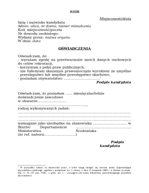 Poland Employment Application Form