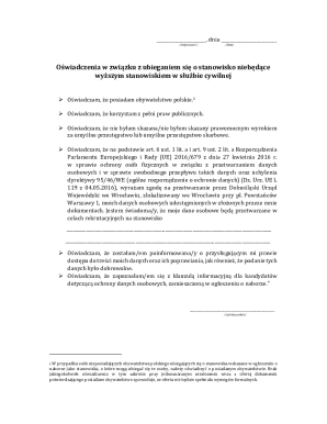 Polish Civil Service Application Form