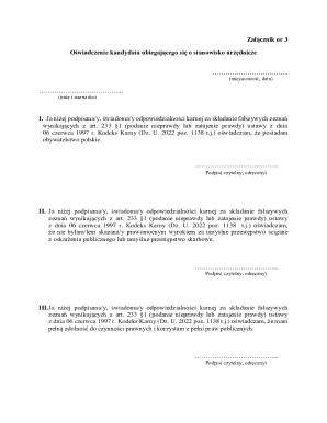 Polish Civil Service Candidate Declaration