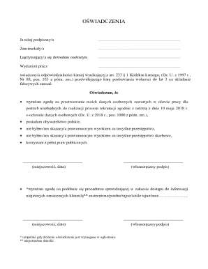 Polish Employment Affidavit
