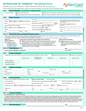 MyNavCare by Genmab Enrollment Form