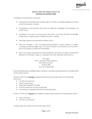 Affidavit of Heirship Form