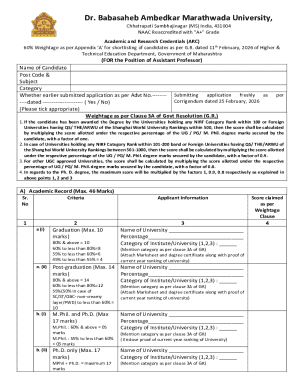Assistant Professor Application Form