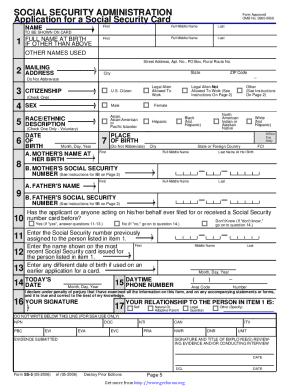 Social Security Card Application