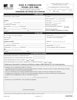 French Employment Contract Amendment Form