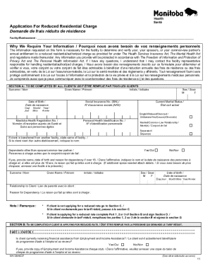 Application For Reduced Residential Charge