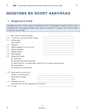 Netherlands Minor Child Residence Permit Application