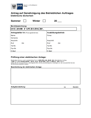 Application for Approval of Operational Task