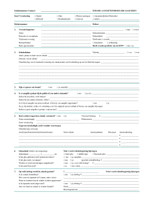 Dutch Insurance Claim Form