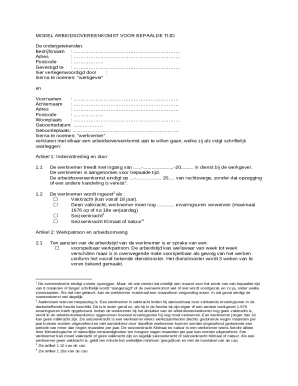 Dutch Fixed-Term Employment Contract