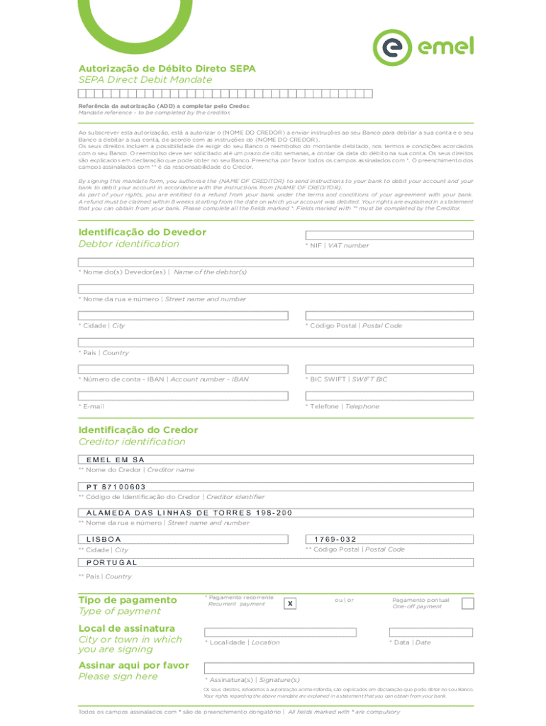 Direct Debit Mandate Form.pdf SEPA Direct Debit Mandate - Blank Fillable Template | Fill Out, Print ...