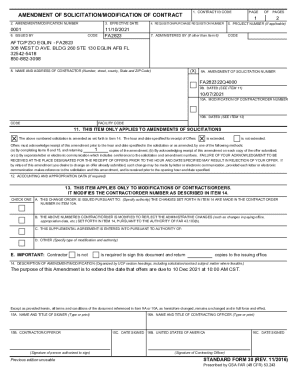 Amendment of Solicitation/Modification of Contract