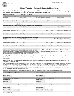 Illinois Voluntary Acknowledgment of Parentage