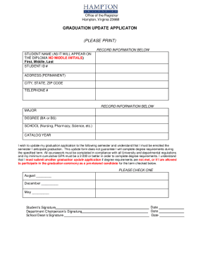 Graduation Update Application