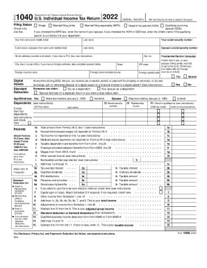 1040 U.S. Individual Income Tax Return 2022