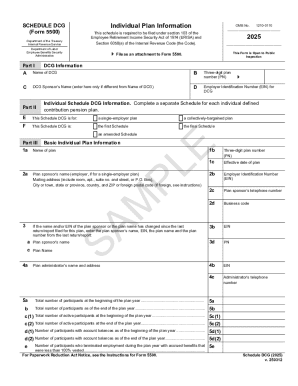 Schedule DCG Form 5500